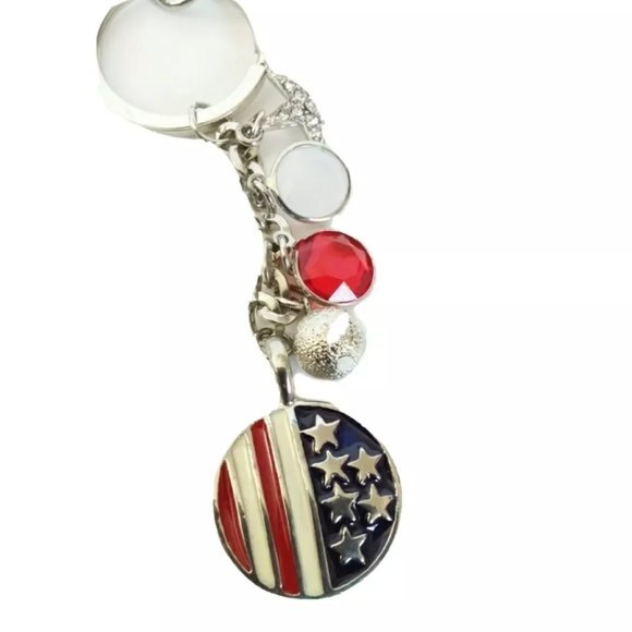 Stars & Stripes Key Purse Charm - Picture 1 of 5